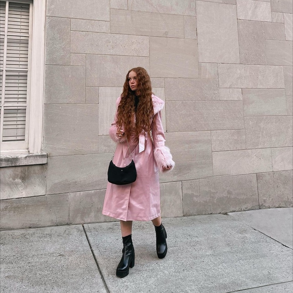 Princess Polly Pink Penny Lane Coat
